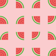 Vector watermelon background with seeds.