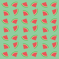 Vector watermelon background with seeds.