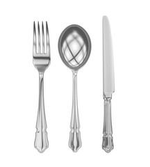 Spoon, Knife, and Fork Isolated