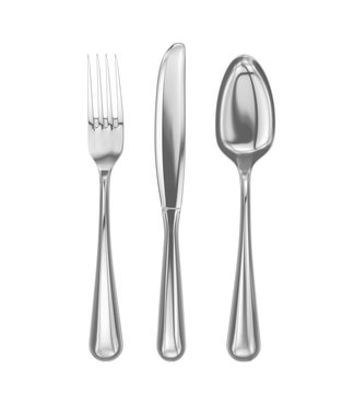 Spoon, Knife, and Fork Isolated
