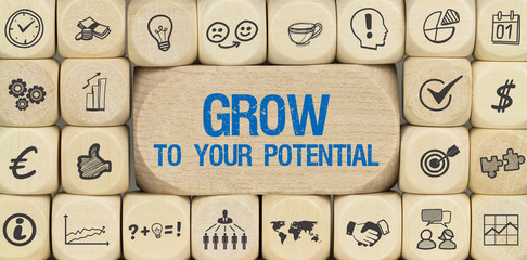 Grow to your Potential / Würfel mit Symbole