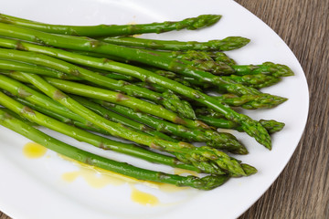 Boiled asparagus