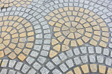 Yellow grey marble mosaic texture