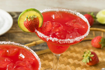 Homemade Iced Starwberry Margarita