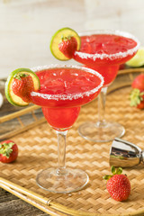 Homemade Iced Starwberry Margarita