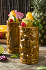 Refreshing Cold Tiki Drink Cocktails