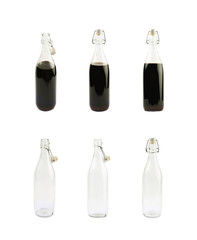 Glass bottle isolated