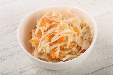 Raw pickled cabbage