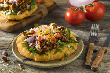 Homemade Indian Fry Bread Tacos