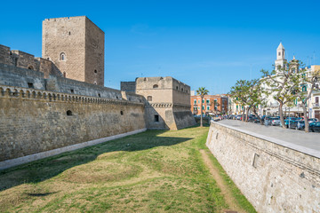 Fototapeta na wymiar Swabian Castle in Bari, Apulia, southern Italy.