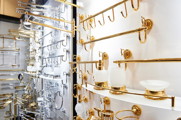 Bathroom fittings and accessories in store