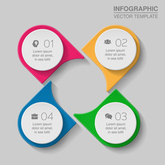 Vector infographic template for diagram, graph, presentation, chart, business concept with 4 options.