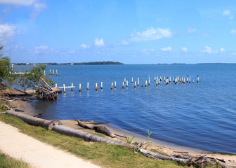 Pipeline along the shore