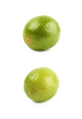 Green lime fruit isolated