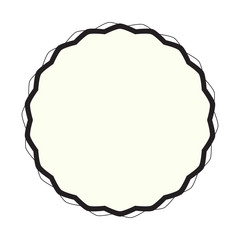 Isolated retro empty label on a white background, Vector illustration