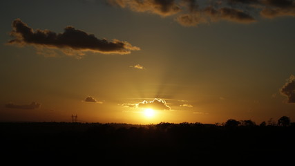 Por-do-sol na cidade de carpina