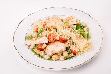 Roast chicken fillet and vegetables