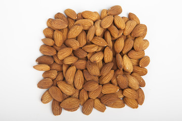Almonds isolated on white background