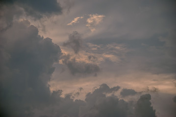 Naklejka na ściany i meble sky with evening clouds