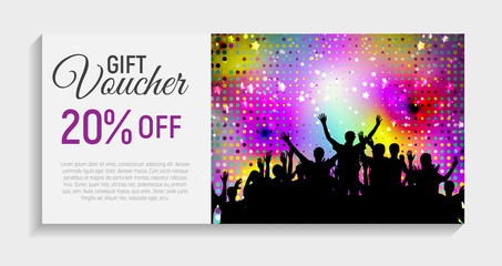 Gift Voucher Template Background. Vector Iillustration