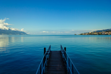Small pier by the Lake Geneva