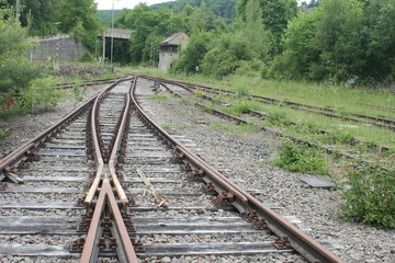 Fototapeta premium Stillgelegte Bahn im Hunsrück