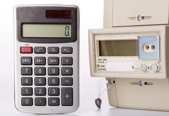 Electric meter and calculator.