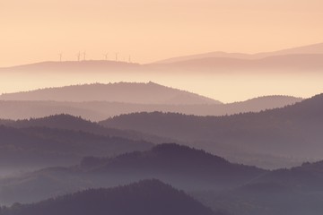 Czech misty landscape