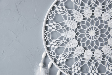 White crochet doily dream catcher