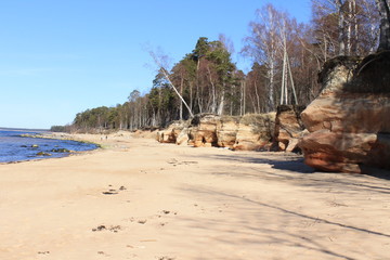 coastline in Latvia, springtime