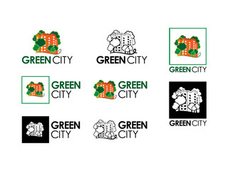 Green city logos