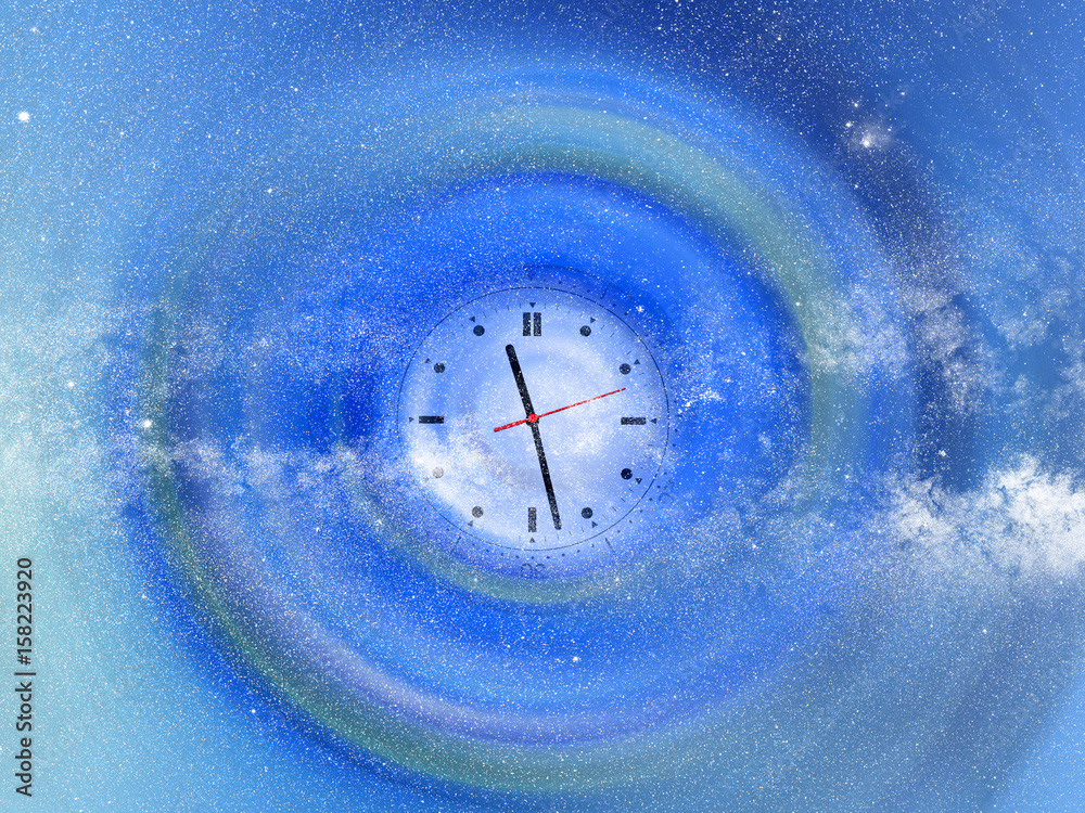 Wall mural time and space