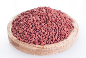 Seeds of achiote (Bixa orellana)