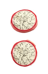 Slice of a dragon fruit isolated