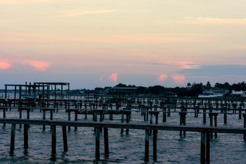 Fototapeta premium Pier after sunset