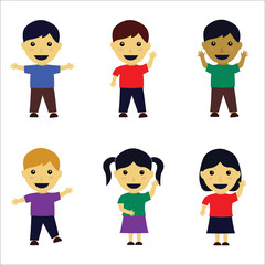 Naklejka premium Children Vector