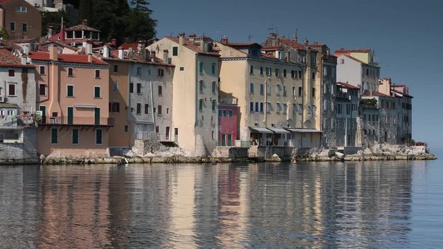 The beautiful historic walled seaside town of Rovinj, on the Istrian peninsula of Croatia