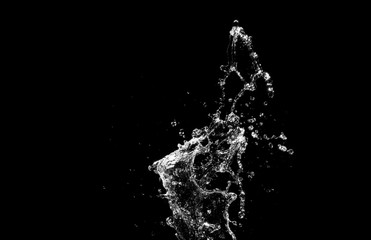 Water Splash On Black Background