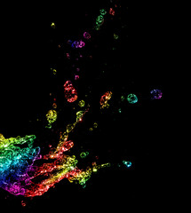 Water Splash On Black Background