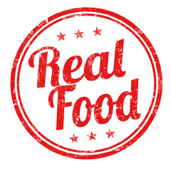 Real food sign or stamp