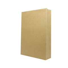 carton paper bag isolated on a white background. Side view
