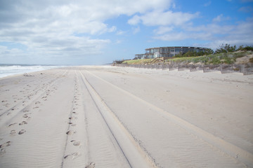 Landscape of southampton beach at Long Island, NY