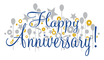 Happy Anniversary Banner is a design that would be great for any anniversary party or celebration. Can be used for flyers, invitations, t-shirts, etc.