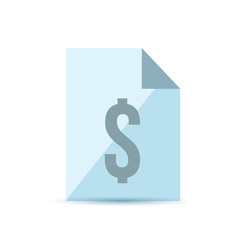 invoice and dollar sign. illustration design