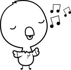 Cartoon Baby Parrot Singing
