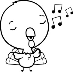 Cartoon Baby Turkey Singing