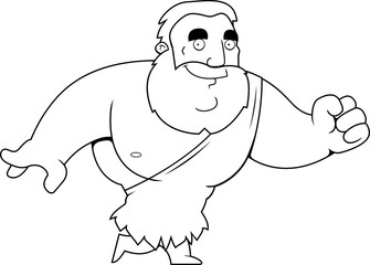 Cartoon Barbarian Walking