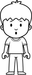 Cartoon Boy Surprised