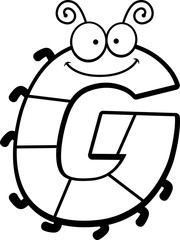 Cartoon Letter G Bug
