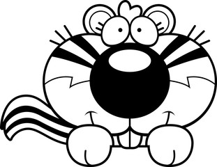 Cartoon Chipmunk Peeking